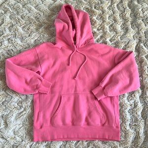 Aritzia pink sweat set TNA cozy boyfriend hoodie & sweatpants size small